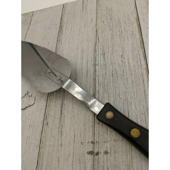 Stanley Stainless Steel Cake Pie Spatula Server Serrated 12 1/4" Black Handle - Picture 6 of 7